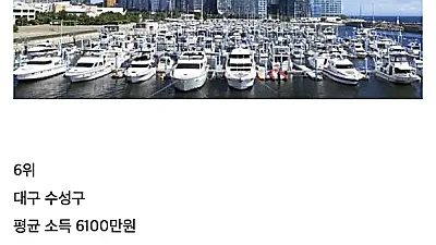 한국 평균 소득이 높은 동네 TOP 10