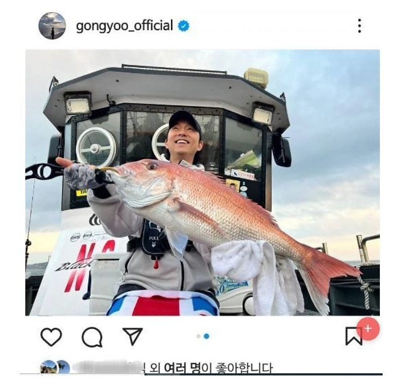 인스타에 큰돔 인증한 공유