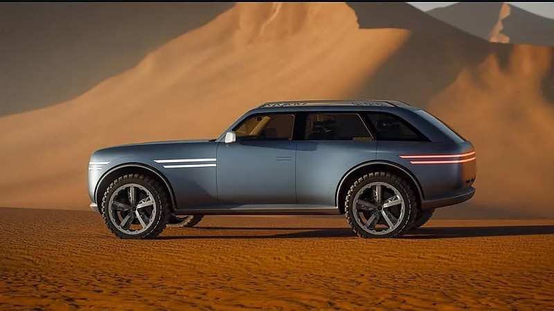 현대 제네시스 전동화 기반 오프로드 SUV 컨셉 디자인
